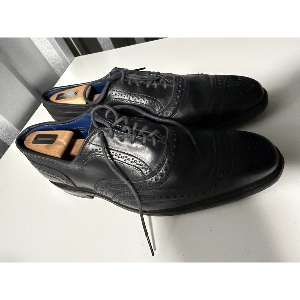Allen Edmonds University Oxford Brown Leather Dress Shoes Mens 9 D Black Lace Up